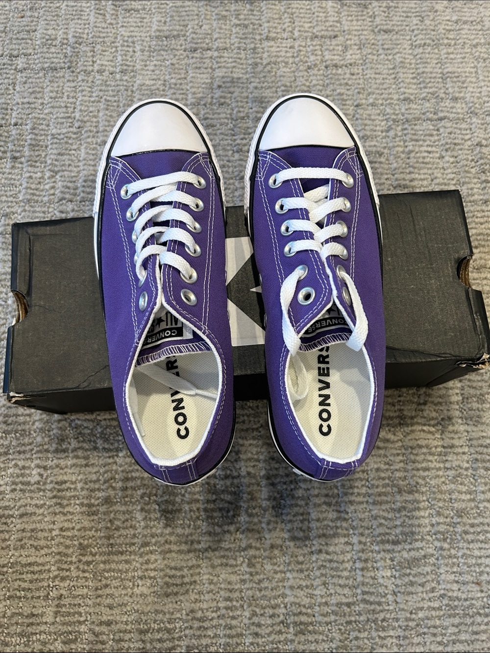 Converse Chuck Taylor All Star Low-Top Sneaker - Electric Purple 8 - Picture 6 of 7